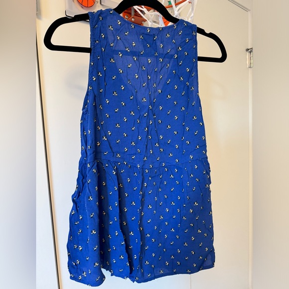 The Nines by Hatch blue maternity tank top with flowers - Picture 2 of 3